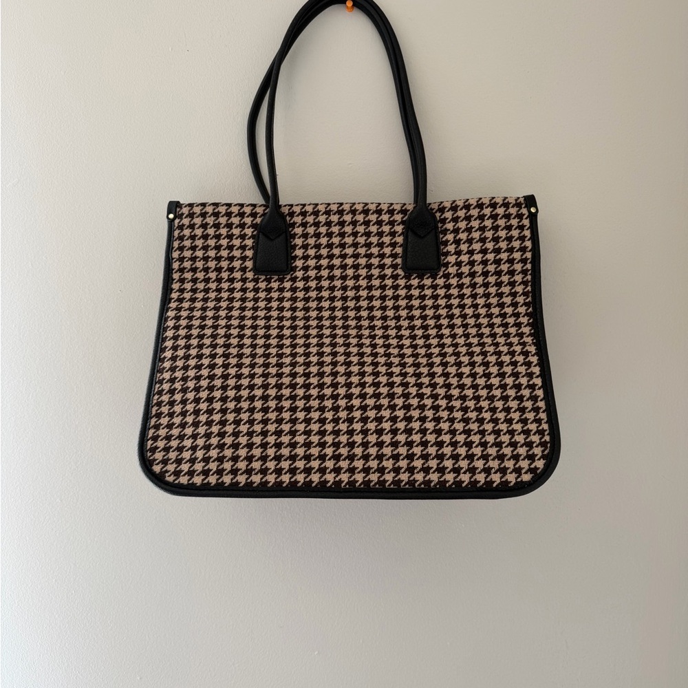Stylish Houndstooth Tote Bag
